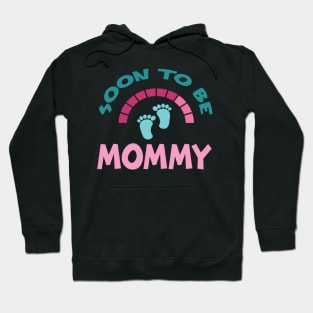 Soon To Be Mommy, Funny, Cute, Baby Announcement Design Hoodie